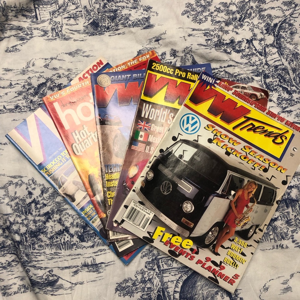 VW Trends￼, Hot VWs, VW Action Lot Of 5 Good Condition Range 1984-1996
